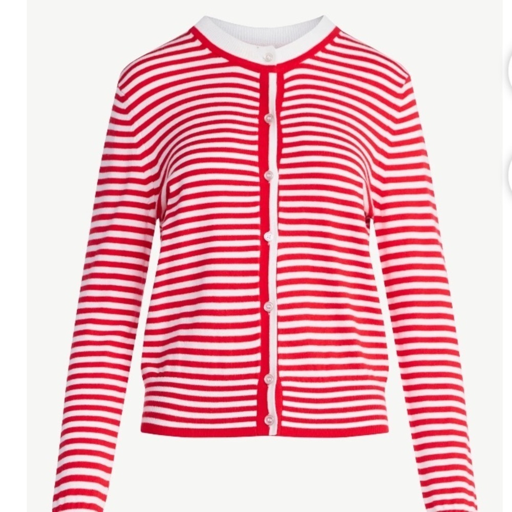 Free Assembly Women’s Stripe Cozy Yarn Cardigan Sweater, Lightweight, Size L - Picture 5 of 5
